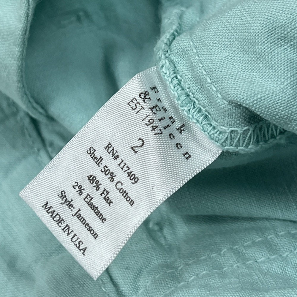 Frank‎ & Eileen Jogger Women's 2 Jameson Utility Pants Italian Chino Flax 29x26 - Picture 4 of 14